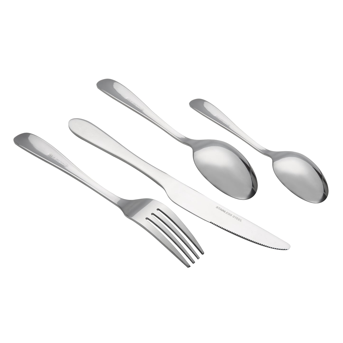 Lucent- 24 Piece Set Silverware Stainless Steel Home Kitchen Flatware Include Forks Spoons Knives