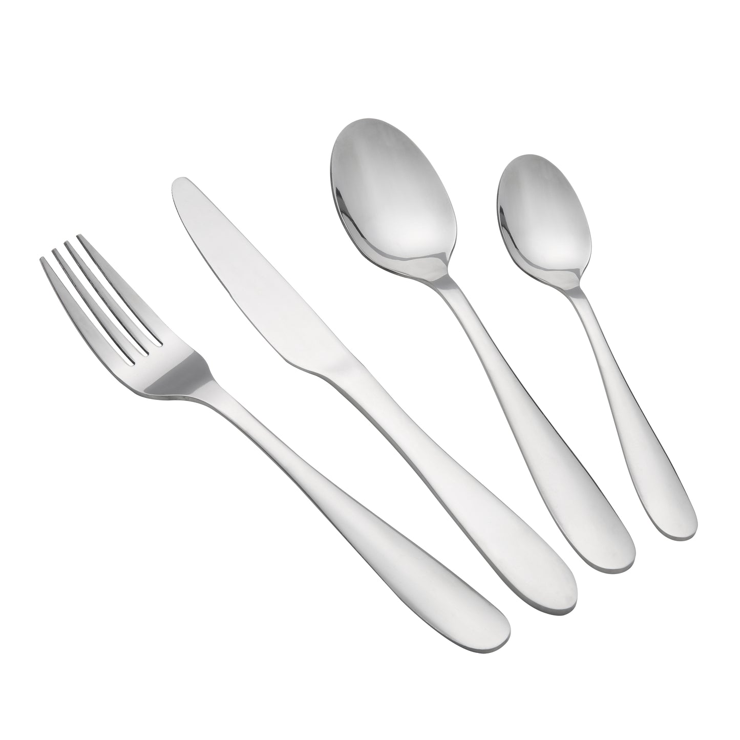Lucent- 24 Piece Set Silverware Stainless Steel Home Kitchen Flatware Include Forks Spoons Knives
