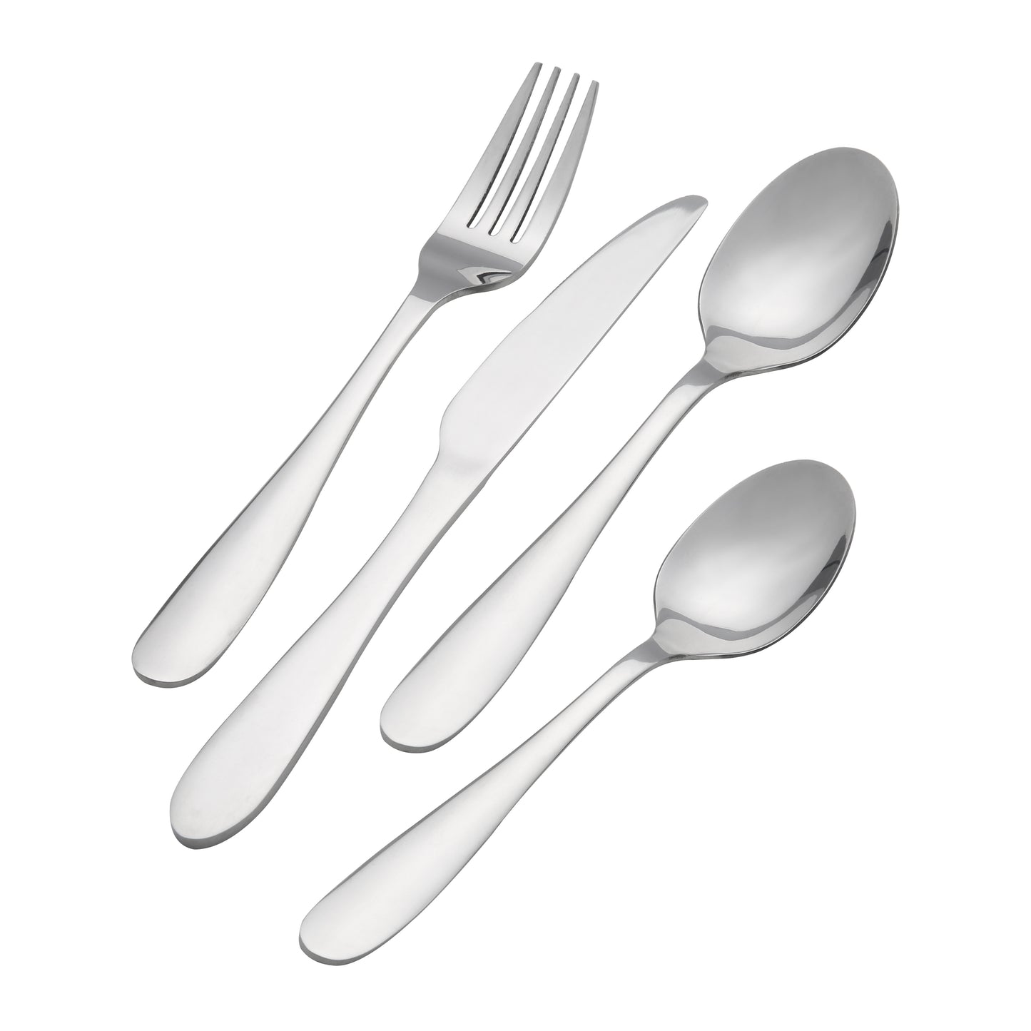 Lucent- 24 Piece Set Silverware Stainless Steel Home Kitchen Flatware Include Forks Spoons Knives