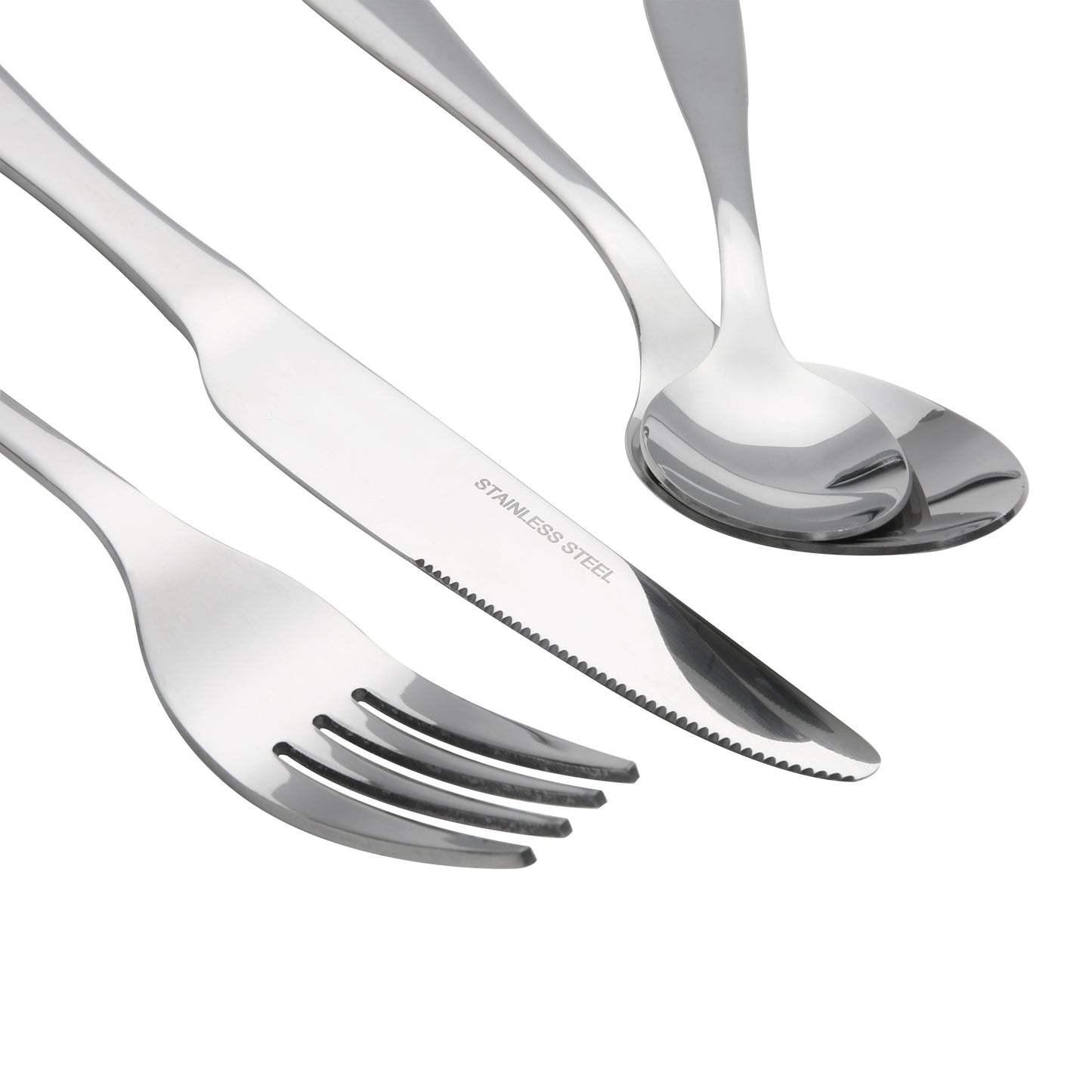 Lucent- 24 Piece Set Silverware Stainless Steel Home Kitchen Flatware Include Forks Spoons Knives