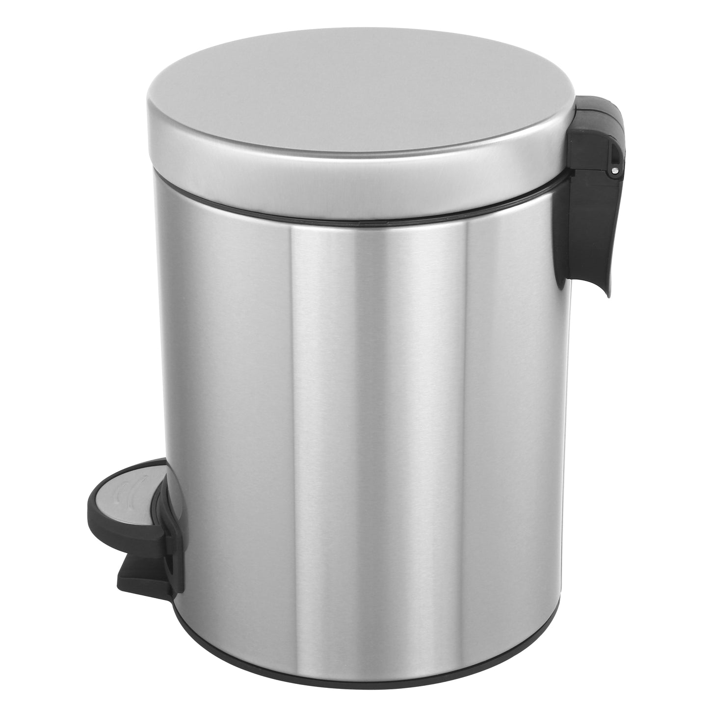 Kitchen Trash Can with Lid, 2 Pack 5 Liter/1.3 Gallon Stainless Steel Trash Can, Oval Step Garbage Can, Soft Close Trash Bin