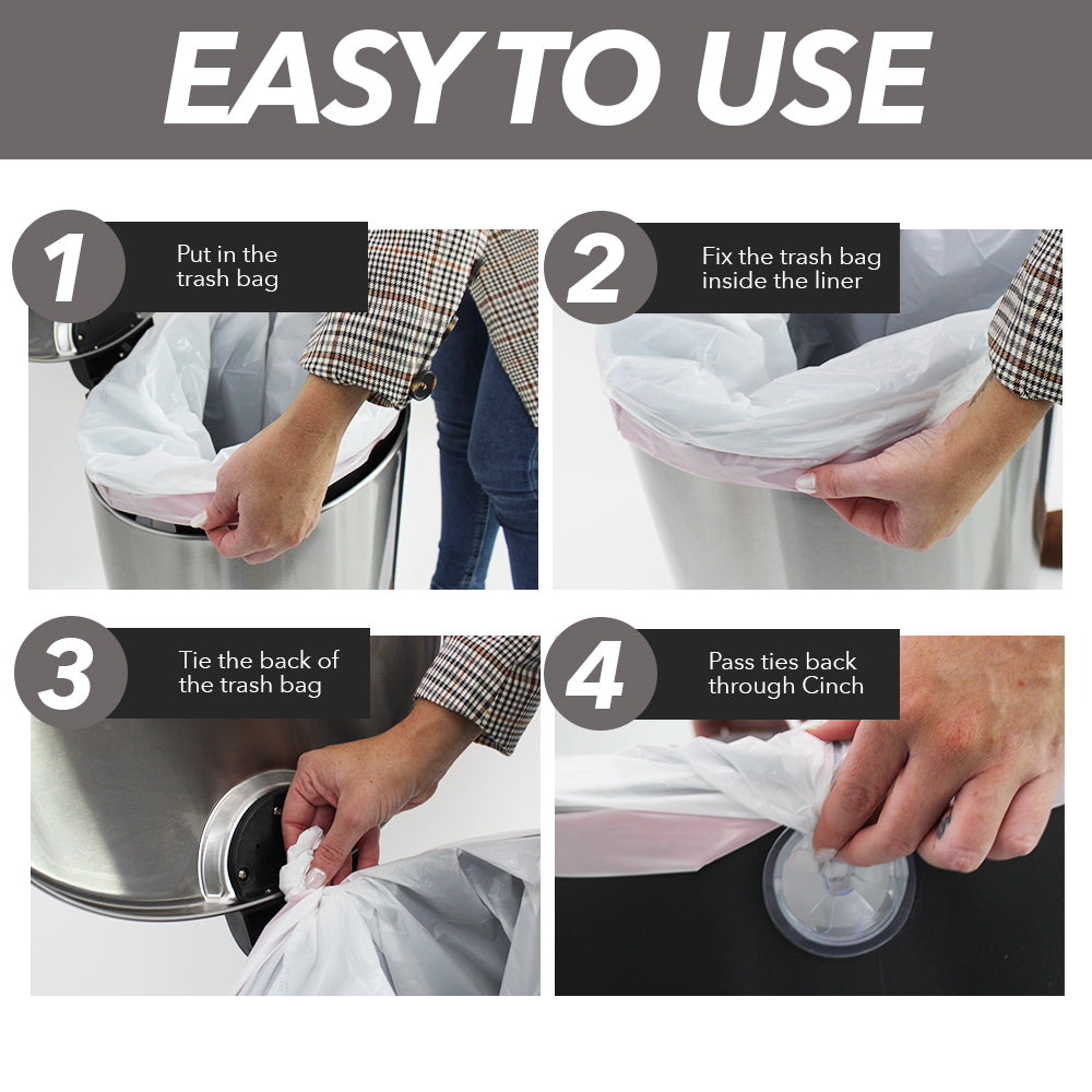 Trash Can with Lid - Assembled in USA 40 Liter/10.5 Gallon Stainless Steel Trash Can with Odor Protection Kitchen Garbage cans with Soft-Close Foot Pedal(Black)